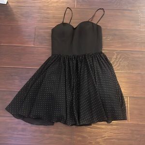 Short Black Formal Dress with Rhinestone Skirt